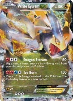 Pokemon TCG - White Kyurem EX BW63 Ultra Rare B&W Black Star Promo [Light Play] - Image 1