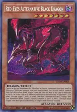 Red-Eyes Alternative Black Dragon Prismatic Secret Rare 2019 Gold TN19-EN005 NM - Image 1