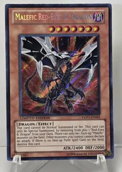 Malefic Red-Eyes Black Dragon YMP1-EN001 Secret Rare Limited Edition Yugioh NM/M - Image 1