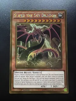 Slifer the Sky Dragon MVP1-ENG57 Gold Rare 1st Edition Near Mint Yugioh - Image 1
