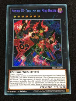 Yugioh Number 89 Diablosis the Mind Hacker BROL-EN073 1st Secret (NM) - Image 1