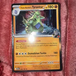 Pokemon TCG Team Rockets Tyranitar Card Pokemon Center Promo - Image 1