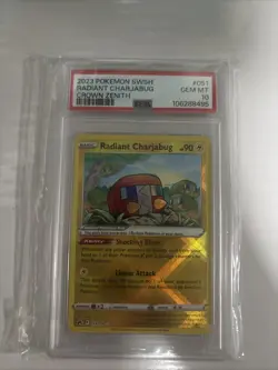 Pokemon TCG Radiant Charjabug Holo Card 051/159 Crown Zenith Series Psa 10 - Image 1