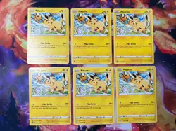 Pokemon TCG Pikachu 049/195 6 Card Lot Silver Tempest Mint - Image 1