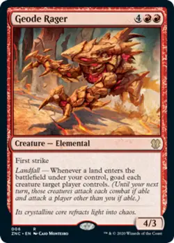 1 x Geode Rager - Commander: Zendikar Rising - NM-Mint - MTG - Image 1