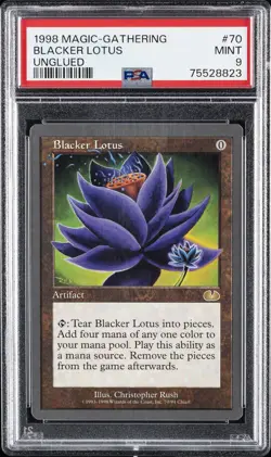 1998 MTG UNGLUED #70 BLACKER LOTUS PSA 9 - Image 1
