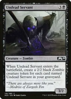 UNDEAD SERVANT X 4 N/M CORE SET 2020 MAGIC THE GATHERING - Image 1