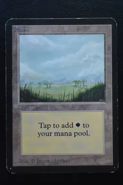Magic The Gathering MTG PLAINS (B) Limited Edition Alpha HP Damaged - Image 1