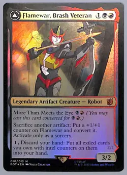 Flamewar, Brash Veteran - Foil - 10 - Transformers (BOT) MTG - Image 1