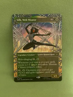 Silk, Web Weaver Borderless 0215 Marvel’s Spider-Man Magic MTG NM SPM EN - Image 1