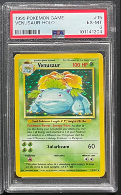 1996 POKEMON BASE SET #3 VENUSAUR-HOLO PSA 6 - Image 1