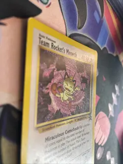 Team Rocket’s Meowth WOTC Black Star Promo 18 Pokemon TCG LP - Image 4