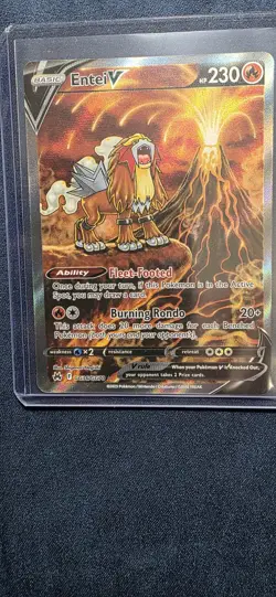 Entei V GG36/GG70 Pokemon Crown Zenith Full Art Galarian Gallery Holo NM - Image 1