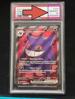 [DAMAGED*] 2024 POKEMON TEF EN-TEMPORAL FORCES ULTRA RARE #193 GENGAR EX PSA 10 - Image 1