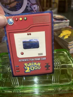 PSA 6 EX-MINT TOPPS POKEMON THE MOVIE 2000 AUTHENTIC FILM FRAME CARD - Image 1