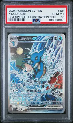 2024 POKEMON SVP EN-SV BLACK STAR PROMO #131 KINGDRA EX PSA 10 - Image 1