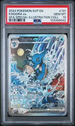 2024 POKEMON SVP EN-SV BLACK STAR PROMO #131 KINGDRA EX PSA 10 - Image 1