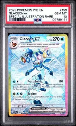 Pokemon 2025 Glaceon ex 150/131 SIR Prismatic Evolutions GEM MINT PSA 10 - Image 1