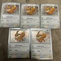 Pokemon TCG Eevee Scarlet And Violet 200 Black Star Promo Destined Rivals x5 - Image 1