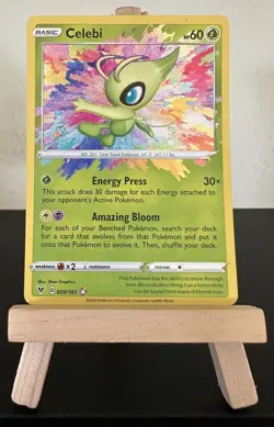Celebi 009/185 Amazing Rare SWSH04 Vivid Voltage Pokemon TCG NM - Image 1