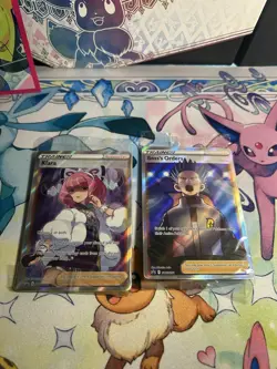 Pokemon SEALED Boss's Orders Cyrus SWSH251 + Klara SWSH302 Promo Full Art - Image 2