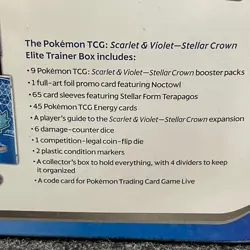 Pokemon TCG: Scarlet & Violet - Stellar Crown Elite Trainer Box - Image 4