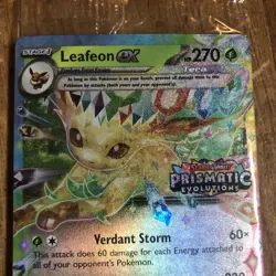 Pokemon Prismatic Evolutions Leafeon ex 006/131 Surprise Box Stamped Sealed QTY - Image 4