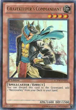 Gravekeeper's Commandant - LCYW-EN191 - Ultra Rare - Unlimited Edition - Damaged - Image 1