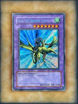 Yugioh Gaia The Dragon Champion LOB-125 Secret Rare Original Print LP - Image 1
