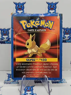 Pokemon Kelloggs Game Tip Card Eevee #133 Promo HP/DMG - Image 2