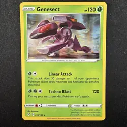 Pokemon TCG Genesect Sword & Shield Vivid Voltage 016/185 Holo Rare Card - Image 1