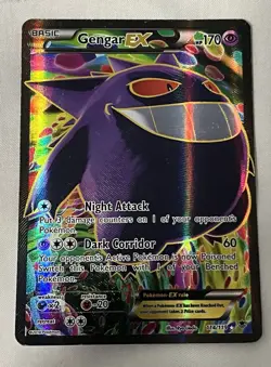 2014 Pokemon Gengar EX Full Art Holo Rare Card 114/119 XY-Phantom Forces - Image 1