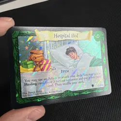 Harry Potter Trading Card Game Hospital Bed 12/80 Holo Foil Quidditch Cup - Image 1