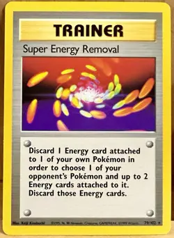 Super Energy Removal 79/102 Pokemon TCG Base Set Unlimited Trainer Card Rare LP - Image 1