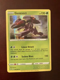 Genesect 016/185 Sword & Shield Vivid Voltage Holo Rare Pokemon TCG Card - Image 1