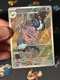 Pokemon Cards Swoobat 120/086 Illustration Rare White Flare - (NM) - Image 2