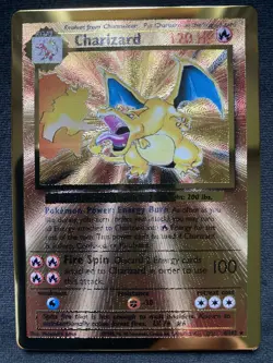 Pokemon TCG Charizard (Celebrations 25th Anniversary UPC Metal Card) 004/102. LP - Image 1