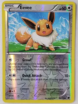 REVERSE HOLO Eevee 89/116 VLP - Plasma Freeze Pokemon Card - Naoki Saito Art - Image 1