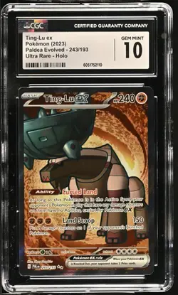 ✨✨ CGC 10 Ting-Lu EX 243/193 Paldea Evolved Full Art Secret Rare Pokemon Card - Image 1