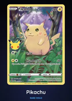 ⚡Pikachu Holo Card 005/025 25th Anniversary Pokemon TCG Celebrations LP-NM - Image 1