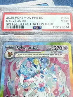 Pokemon TCG Sylveon EX Card 156/131 PRE EN SPECIAL ILLUSTRATION RARE MINT PSA 9 - Image 3