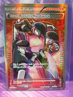 Team Rocket's Handiwork 124/124 Pokemon Card TCG Full Art Holo Rare Trainer - Image 1