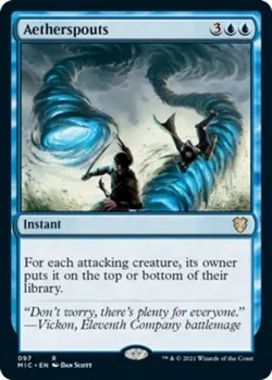 x1 Aetherspouts R MTG Commander Innistrad: Midnight Hunt M/NM, English - Image 1