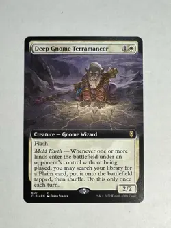 MTG Deep Gnome Terramancer CLB #607 Regular, Extended Art, Rare, NM Condition - Image 1