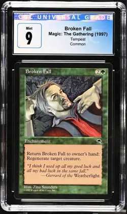 1997 Tempest Magic The Gathering Broken Fall CGC 9 - Image 1