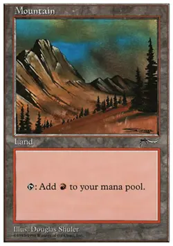 1x Mountain (Arabian Nights) Heavy Play MTG Magic - Kid Icarus - - Image 1