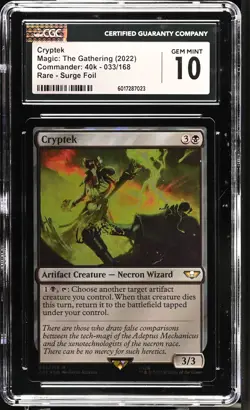 CRYPTEK Warhammer 40k Surge Foil Rare CGC 10 Gem Mint MTG[Nostalgium] - Image 1