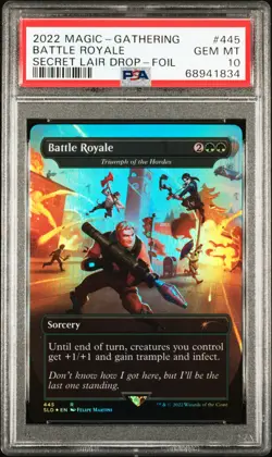 2022 MTG SECRET LAIR DROP FOIL #445 BATTLE ROYALE PSA 10 - Image 1