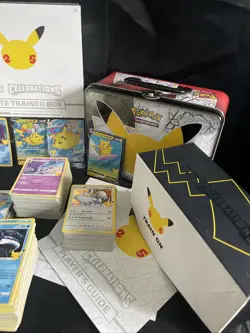 Pokemon Celebrations Tins Lunch Box Cards Bundle Lot Pikachu - Image 4