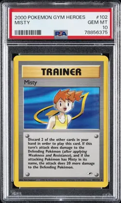2000 POKEMON GYM HEROES #102 MISTY PSA 10 - Image 1
